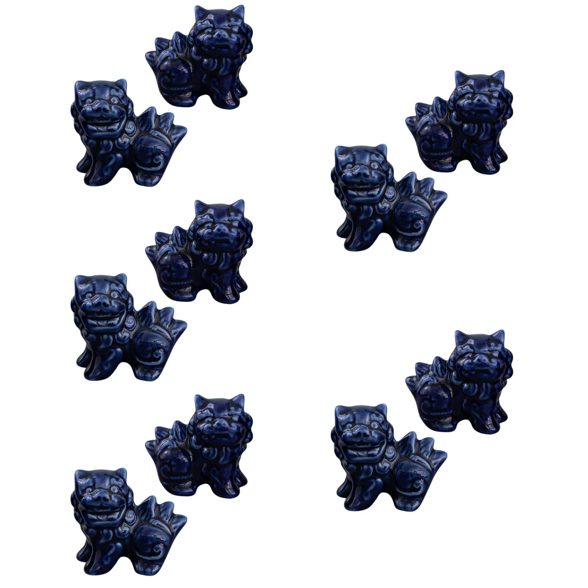 

10 Pcs Multi-use Reusable Ceramic Luck Ornament Housewarming Gift Chopsticks Holder for Decorate Car Decor Home