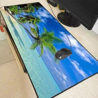 mrgbest beach nature ocean palm large gaming mouse pad rubber pc computer gamer mousepad desk mat locking edge for csgo lol dota
