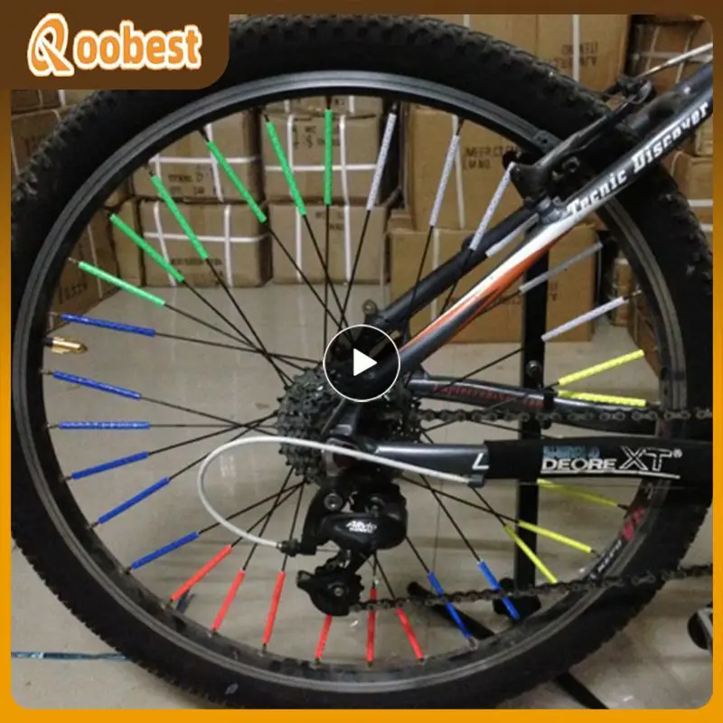 

Bicycle Wheel Rim Spoke Mount Clip Tube Warning Light Night Cycling Reflective Strips Reflector Bicycle Accessories