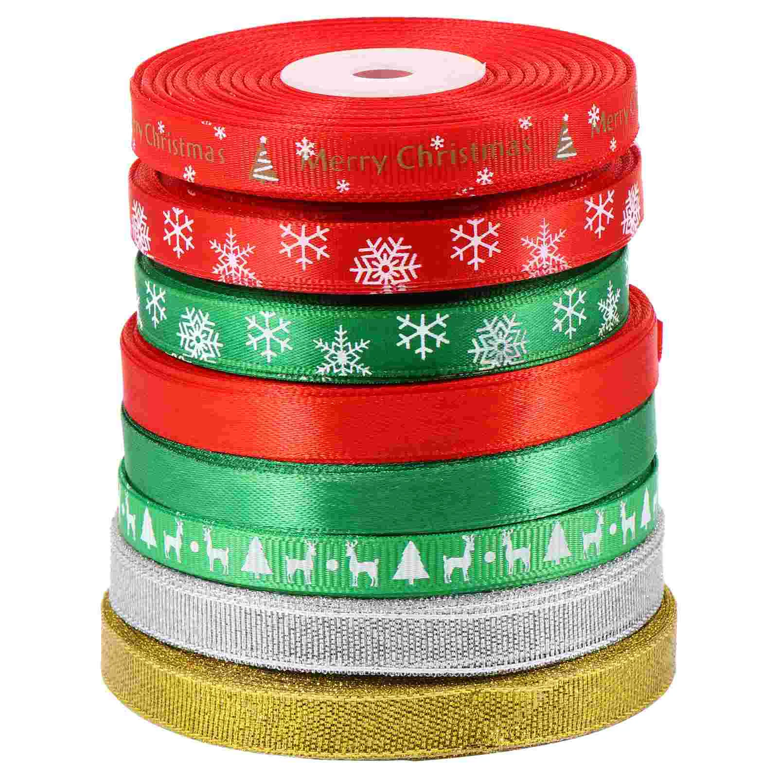 

8 Rolls Ribbon Roll Gift Packing Ribbon Christmas Ribbon DIY Ribbon