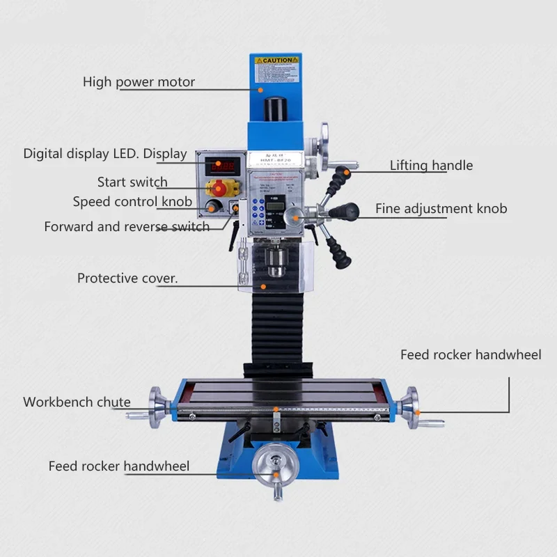 Микронастольный сверлильный и фрезерный станок 220 В небольшой бытовой