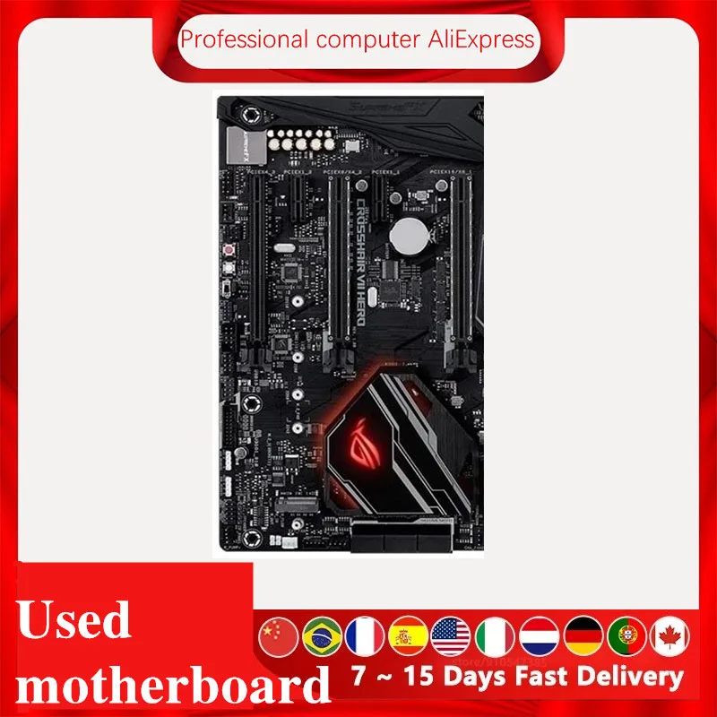 Используется для материнской платы ASUS ROG CROSSHAIR VII HERO C7H разъем AM4 AMD X470 оригинальная