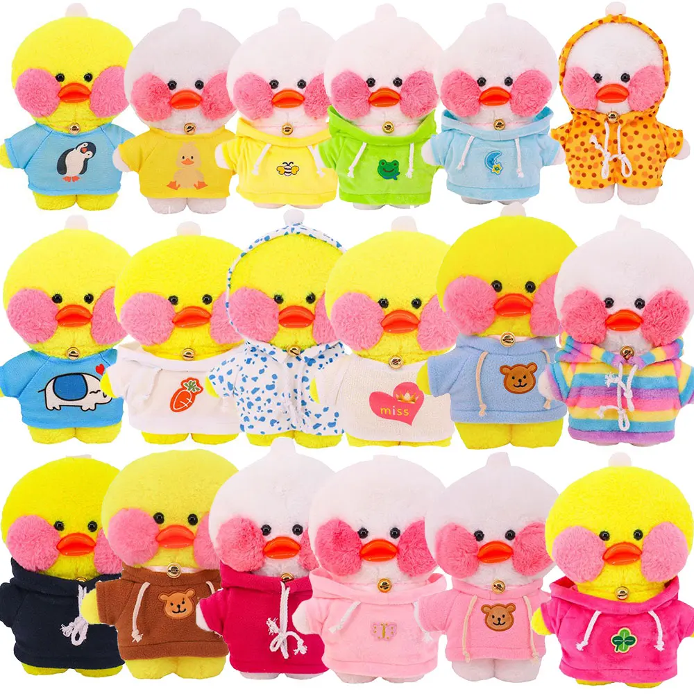 

2022 lovely 30cm Lalafanfan Duck Clothes Set plush Toys Cartoon Duck Clothes For Duck Bear Stuffed Dolls Accessories