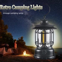 led camping lantern battery powered lights vintage style camping light waterproof emergency light night light camping lamp