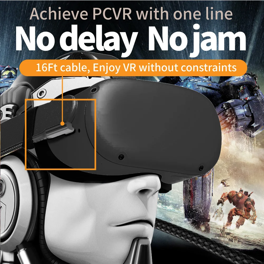 Кабель для передачи данных 3/5 м Meta Quest 3 2 Pico 4 PSVR2 аксессуары ПК USB 3.2 Тип C VR кабель