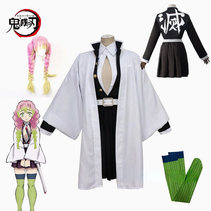 

Cosplay Kanroji Mitsuri Demon Slayer Cosplay Costume Anime Clothes Nezuko Kimetsu no Yaiba Costume Kimono Uniform Party Outfit