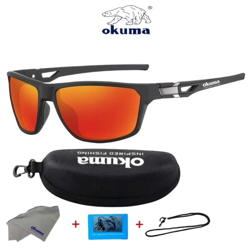 Фото Солнцезащитные спортивные очки OKUMA New Polarized Outdoor Colorful Sun с антибликовым покрытием и эффектом изменения цвета, модель 3098 №1