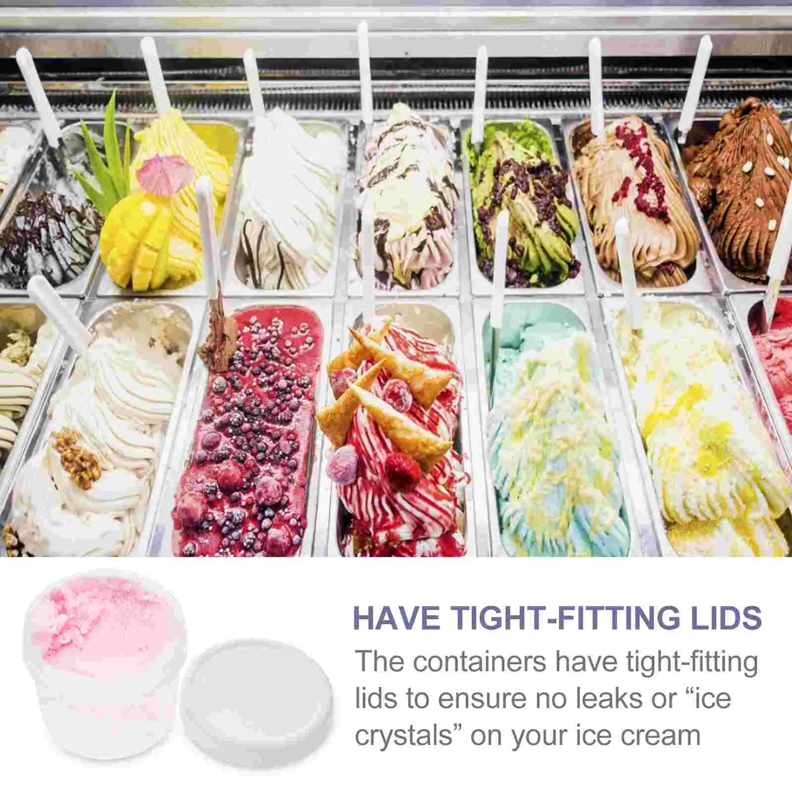 5 шт. коробки для мороженого портативные полупрозрачные многофункциональные