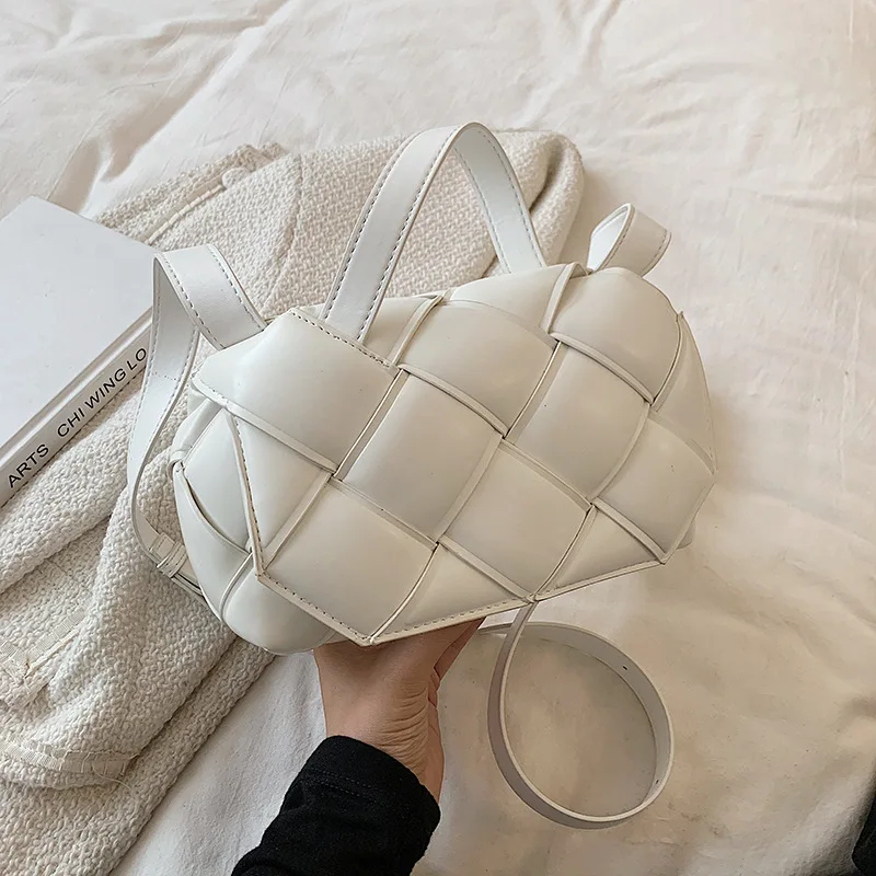 

New Fashion Woven Square Tote Bag 2022 High Quality PU Leather Women's Designer Handbag Luxury Brand One Shoulder Messenger Bag