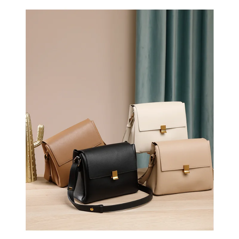 

Texture Women's Shoulder Bag 2023 New Simplicity Ins Solid Color Popular Fashion Crossbody Bag Factory Direct Sales