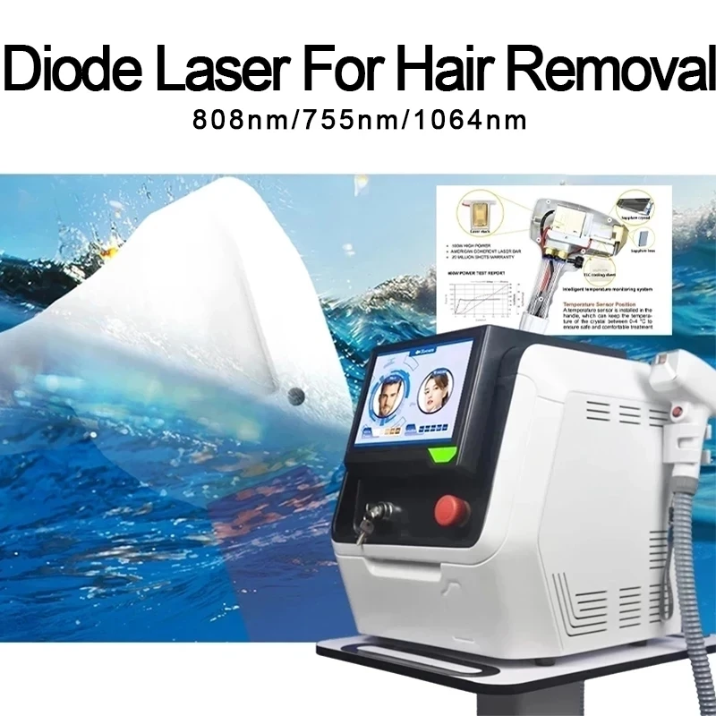 

1200W 755 808 1064nm diode laser epilator skin regeneration diode painless hair removal machine laser hair removal device