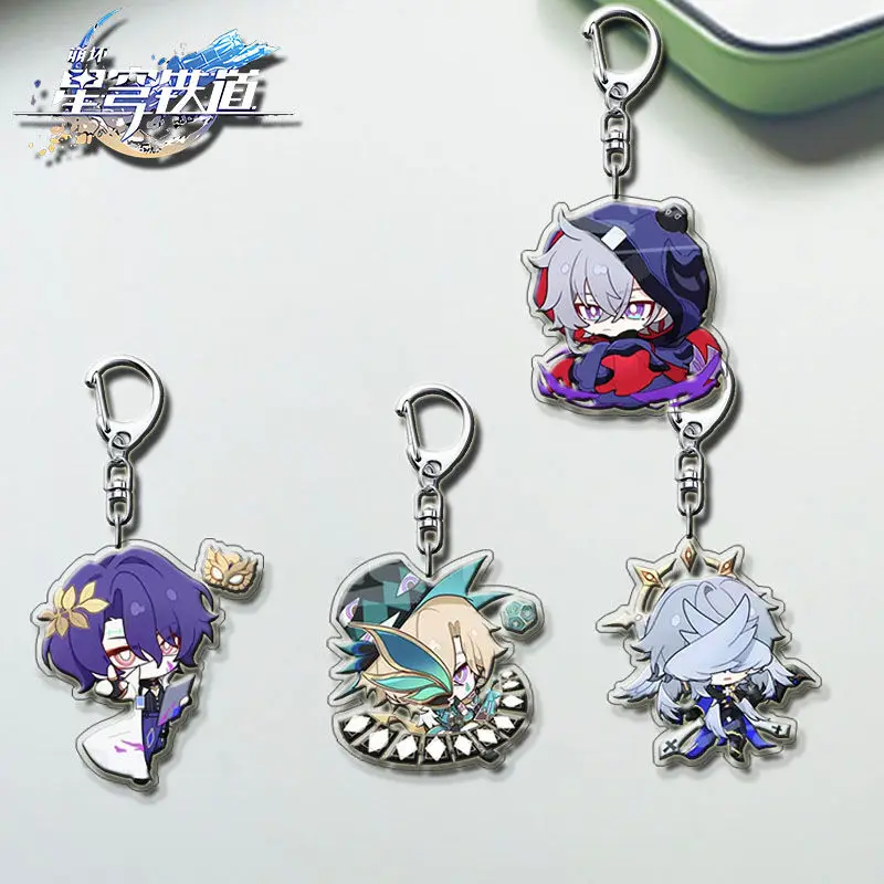 Honkai: Star Rail Аниме Брелок для ключей женский брелок мужчин акриловый автомобильный