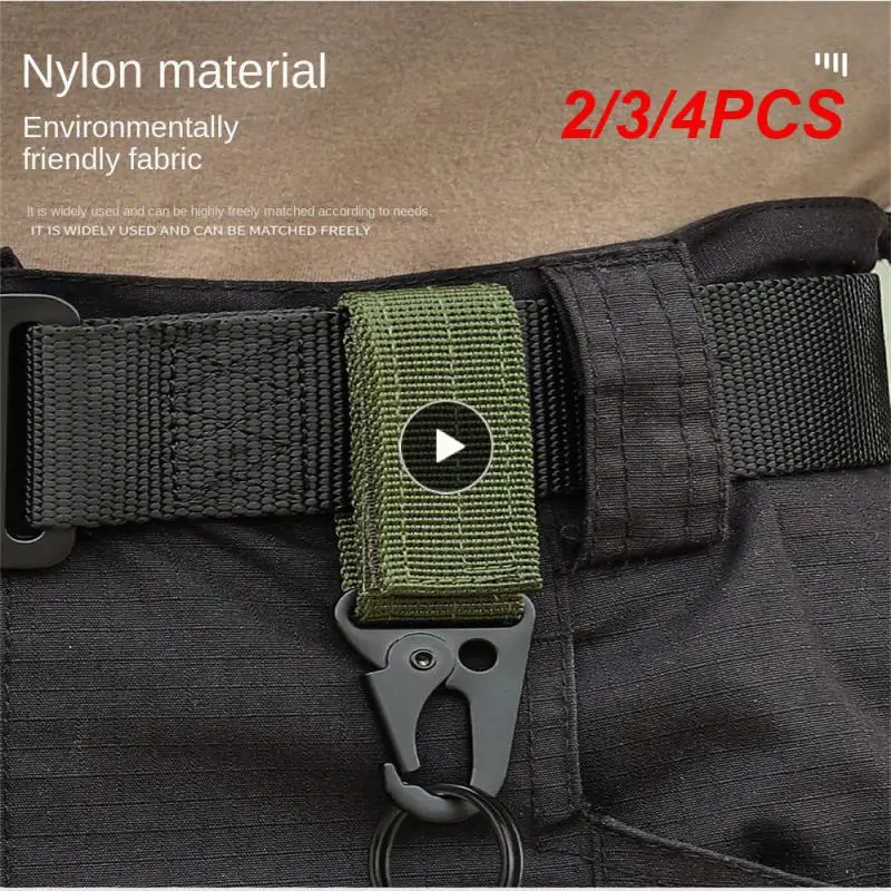 

2/3/4PCS Carabiner Keychain Multi-functional Tactical Mountaineering Buckle Keychain Clip Military Eagle Mouth Buckle 18g