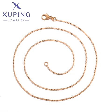 Xuping ювелирные изделия Новое поступление простая цепочка длиной 45 см ожерелье золотого цвета изысканный подарок для женщин X000638672