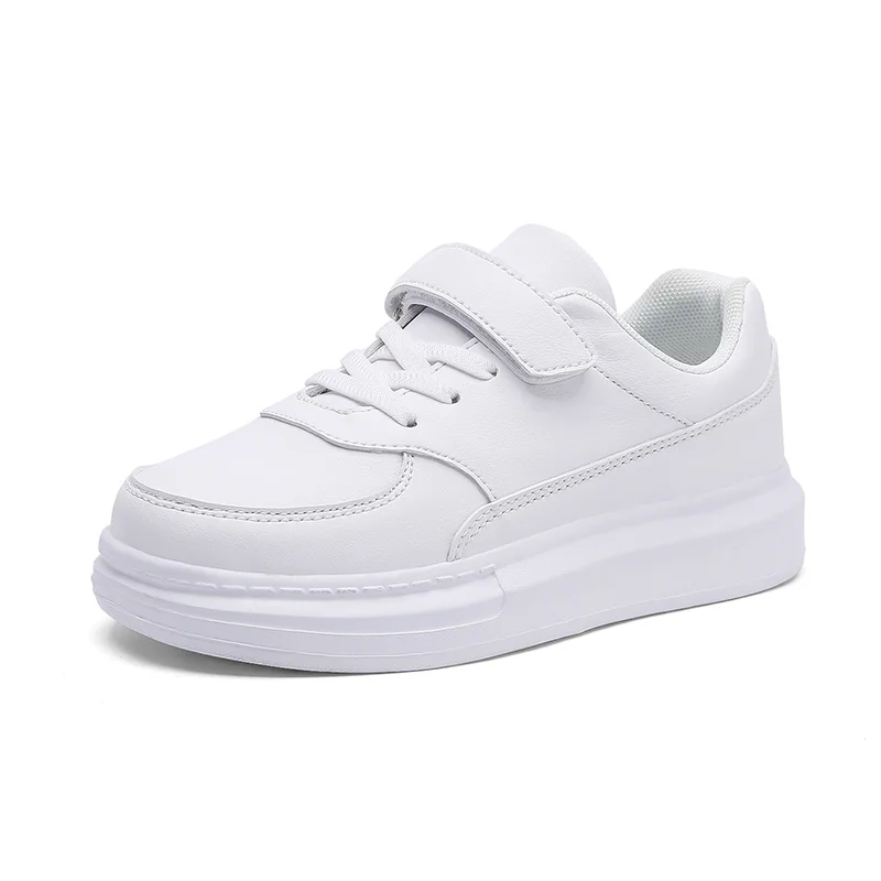 

2023 New Kids Casual Shoes Children Sneakers Girls White Pu Leather Shoes Non-slip Running Sports Shoes for Boy Free Shipping