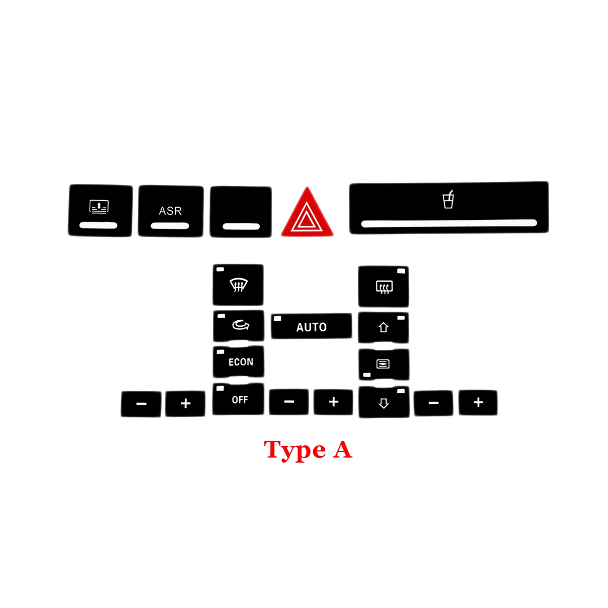 

Наклейки для ремонта кнопки центральной консоли для Audi A6 C5 1998-2004, Обложка, отделка, наклейки для панели аварийной остановки, подстаканника, ASR Key