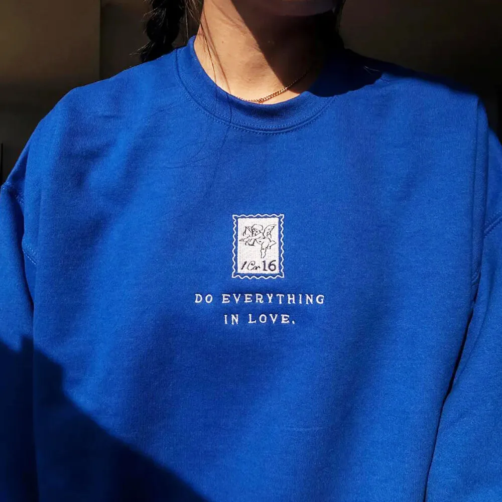 Винтажные толстовки с круглым вырезом вышивкой ангела женские хлопковые толстые