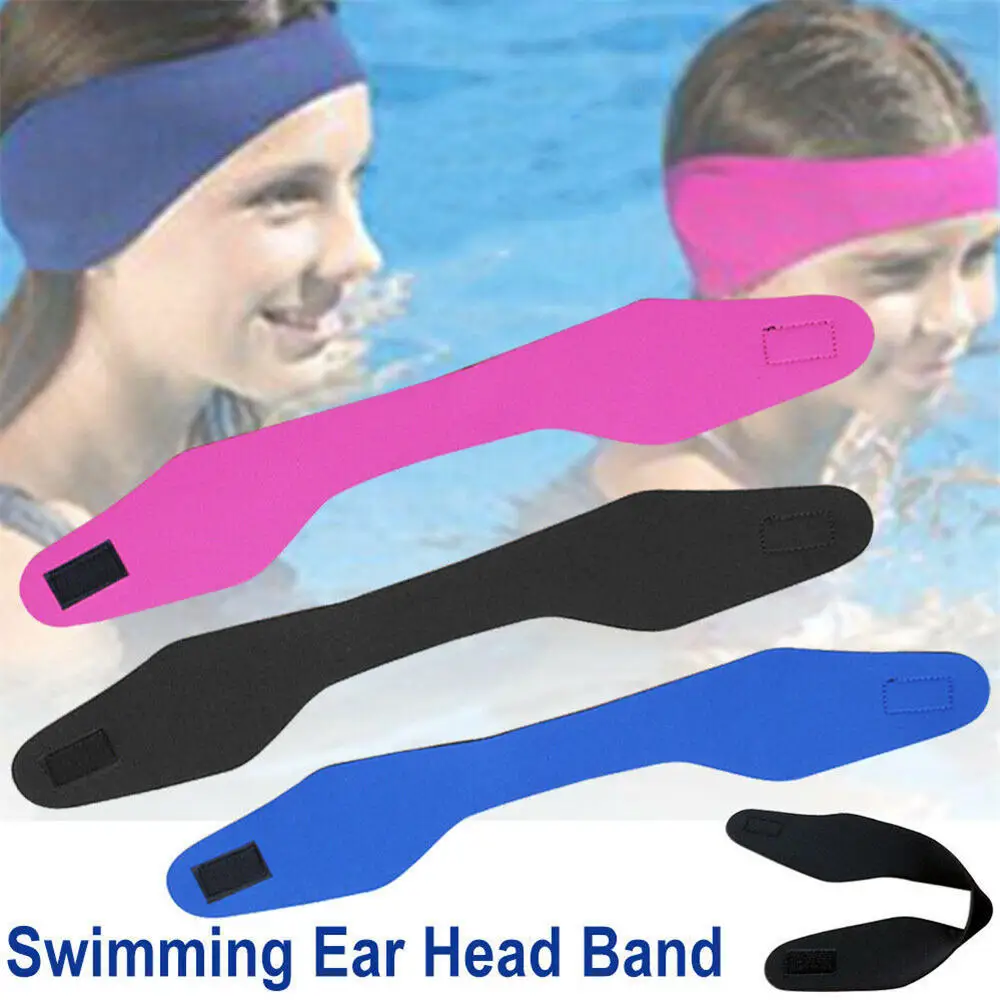 51/60cm Swimming Ear Hair Band For Women Men Adult Children Neoprene Ear Band Swimming Headband Water Protector Gear Head Band
