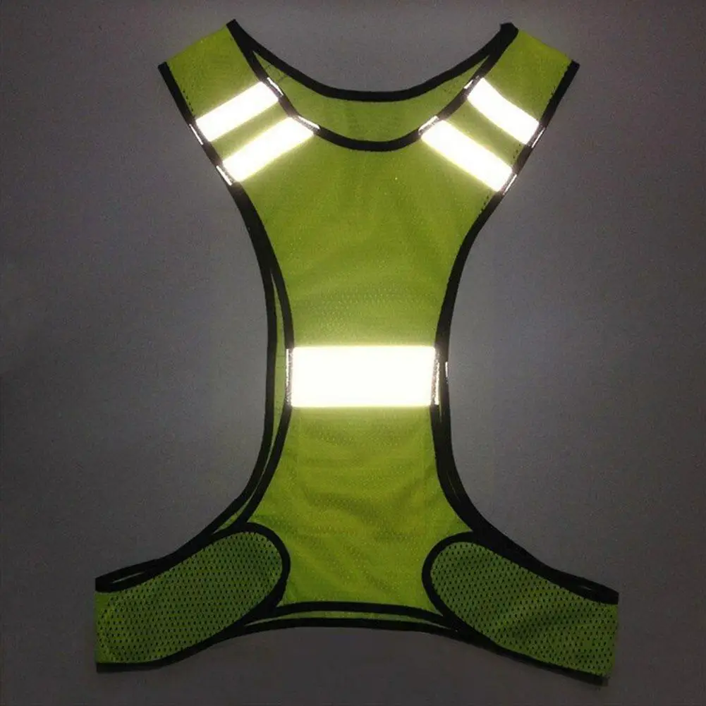 Hot Reflective Vest High Visibility Breathable Safety Vest Fluorescent Mesh Vest Suitable for Night Running Cycling Sports L8H7