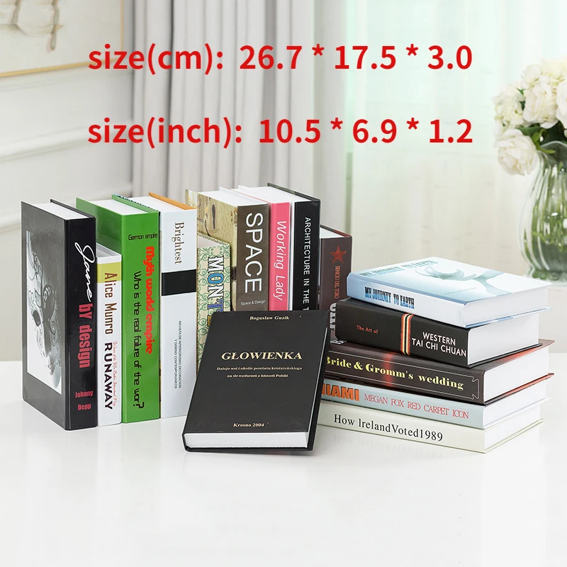 

3 PCS/lot Fashion Fake Books for Decorative Books Coffee Table Prop Books Ornaments Decoration Aesthetic Home Style Fake Books
