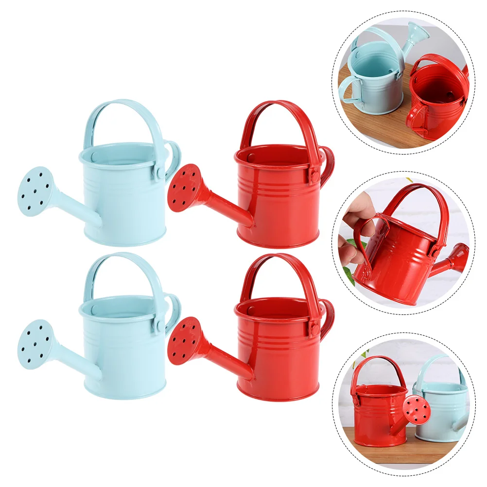 

4 Pcs Tin Watering Can Horticulture Sprayer Flowers Gardening Cans Small Indoor Pots Children Bottles Household Tool Kids