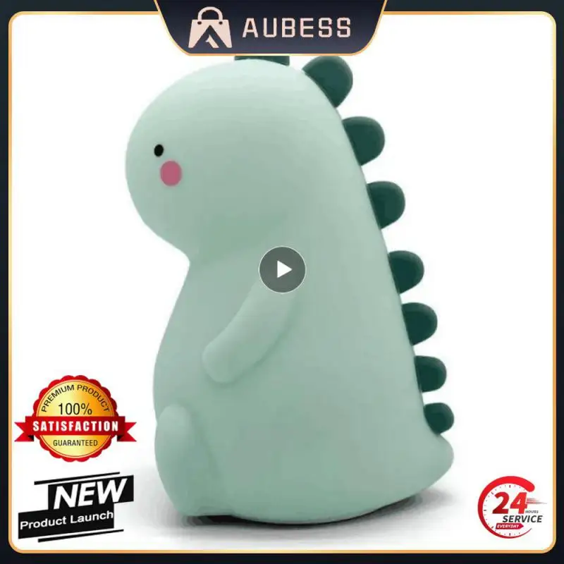 

Cute Cartoon LED Night Light Dinosaur Silicone Night Light For Baby Kid Bedroom Decor Bedside Lamp Christmas Gift