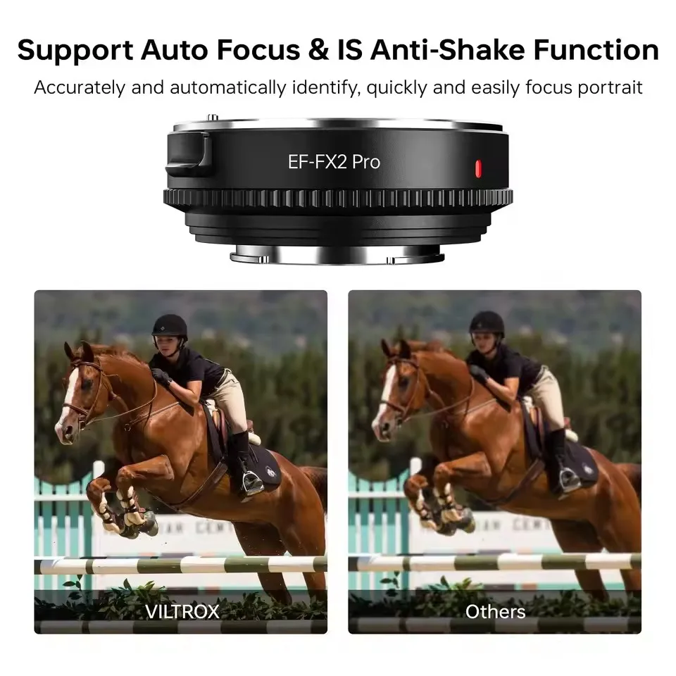 Фото VILTROX EF-FX2 Pro Адаптер объектива с автофокусом и уменьшением фокусного расстояния 0.71x для объективов Canon EF на камеры с байонетом Fuji X. №5