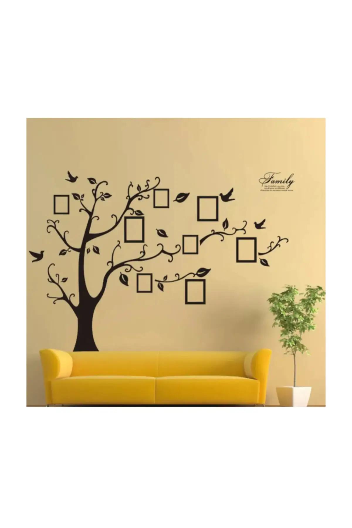 

Big size Family Tree Shaped Photo Picture Frame Home Living Room Decoration Self-Adhesive Accessories Wall Foil Wallpaper Decor
