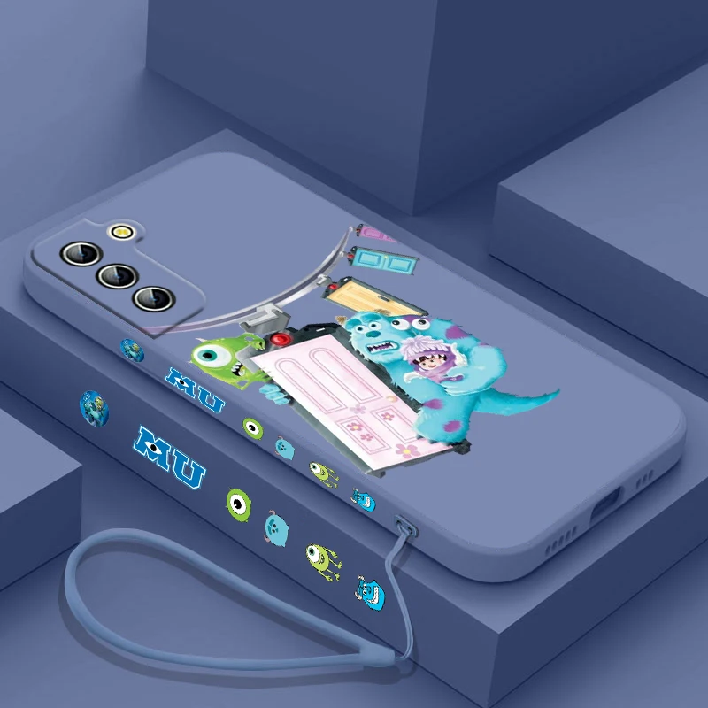 Чехол для телефона Disney Monsters Inc Samsung Galaxy S24 S23 S22 S21 S20 Pro FE Plus Ultra Liquid Left Rope Cover