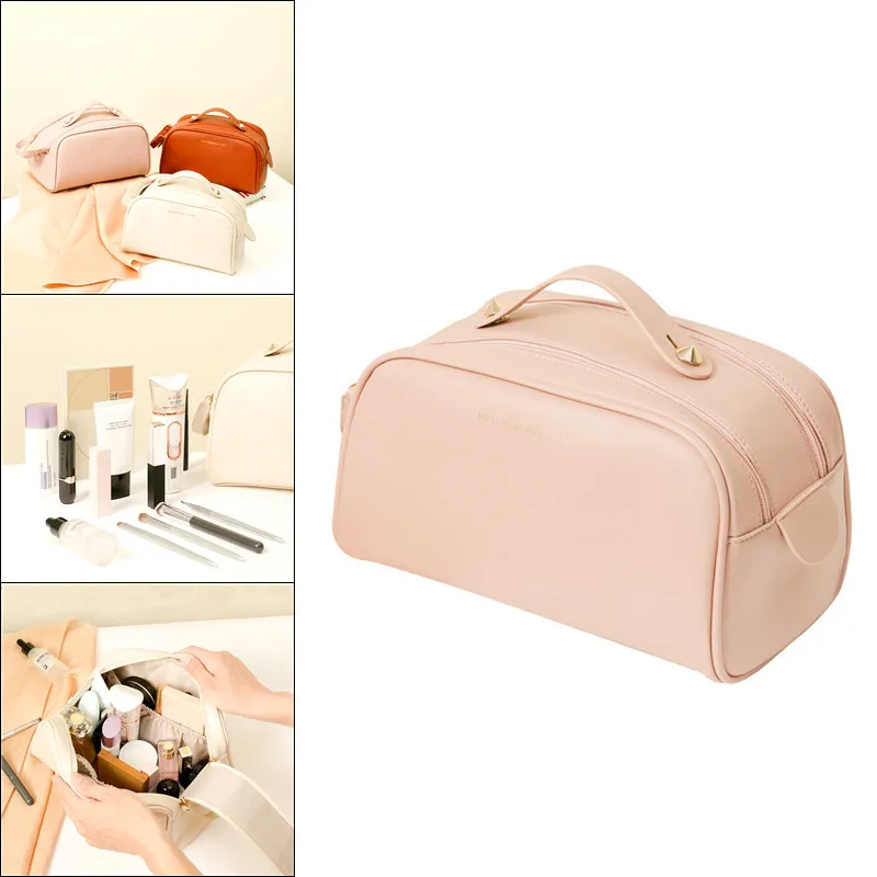 

Новинка 2022, женские косметички из искусственной кожи, сумка для макияжа, дорожный органайзер для туалетных принадлежностей, кошелек, космет...