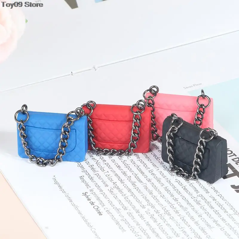 Different styles 1/4pcs 1:12 Dollhouse Miniature Decor Fashion Shopping Handbag Shoulder Bags Messenger Bag Shopping Bag 2021