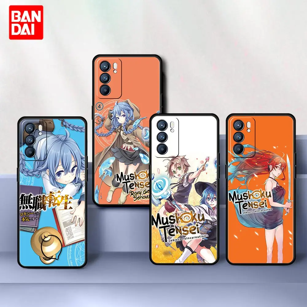 

Mushoku Tensei Rudeus Case for Oppo A53 A52 A3s A12 A9 A15 A31 A54 A74 A93 A94 F5 F11 Find X2 Pro Lite Capa Cover Silicone Black