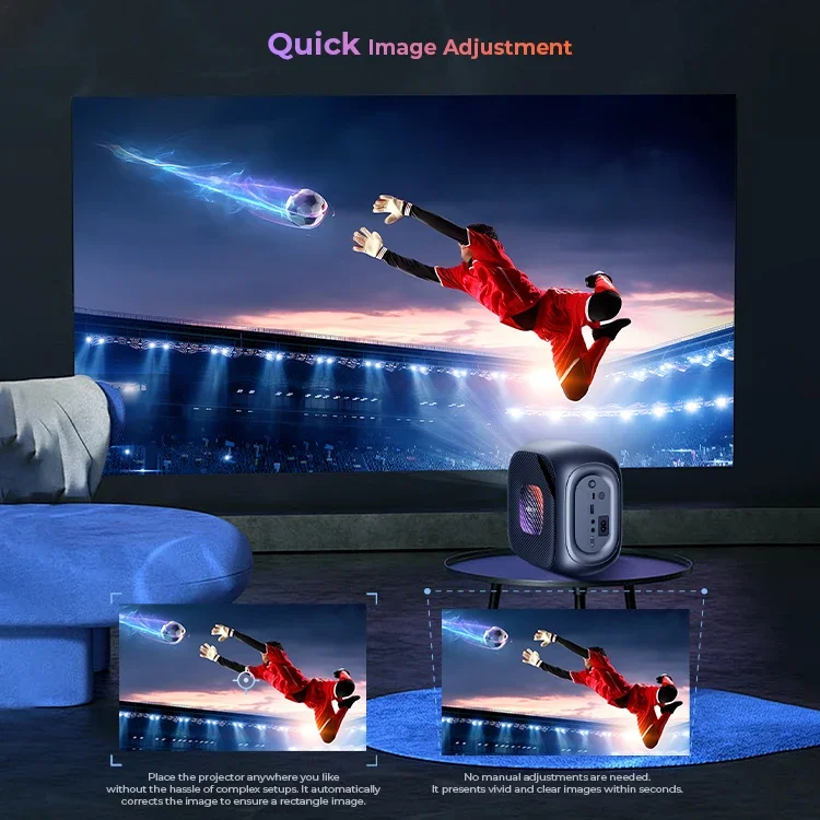 Умный портативный светодиодный мини-проектор Havit PJ215 PRO 4K беспроводной домашний