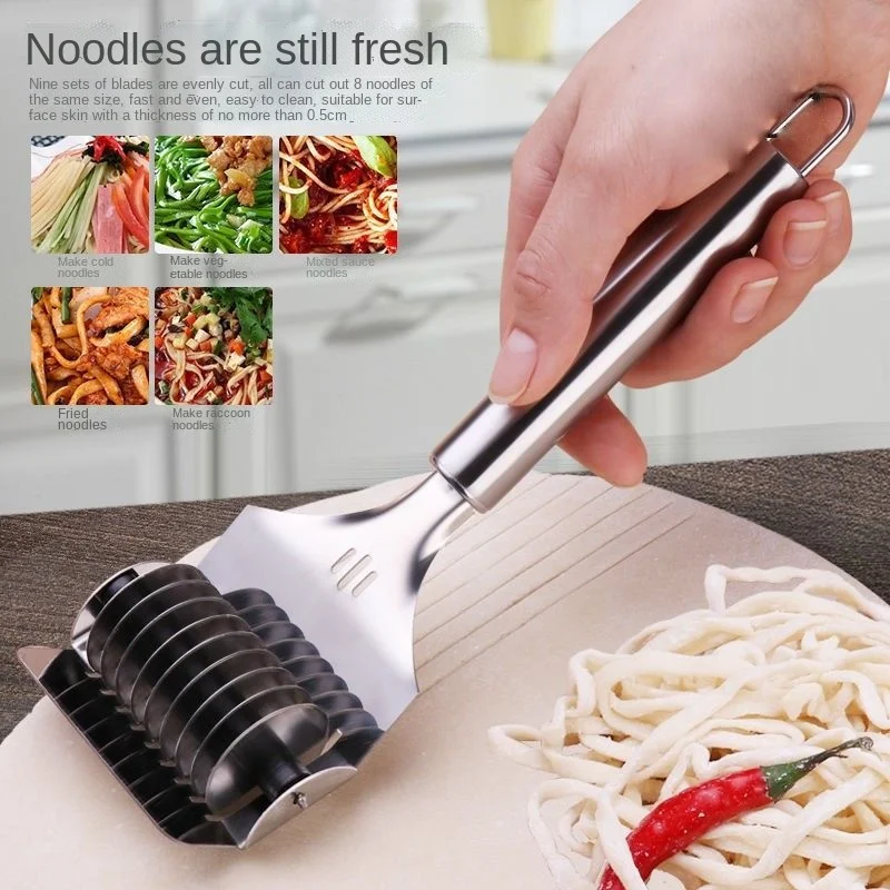 manual noodle cutter stainless steel roller noodle maker fast food noodles dough rolling machine pasta tools gadgets for kitchen free global shipping