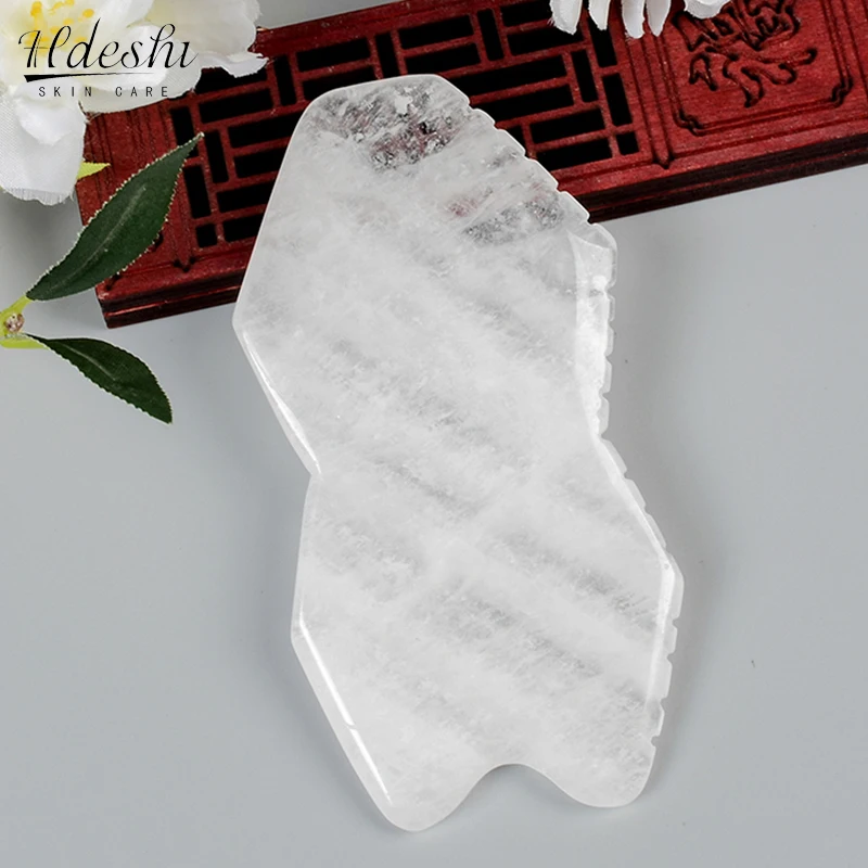 Shite Crystal Gua Sha Натуральный фотокосметический инструмент Многофункциональный