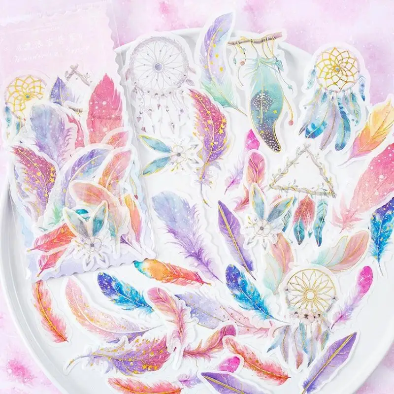 

KDD Gold Stamping Unicorn Starry Stationery Stickers Scrapbooking Diary Decoration Diy Stickers for Handmade Kawaii Stationery