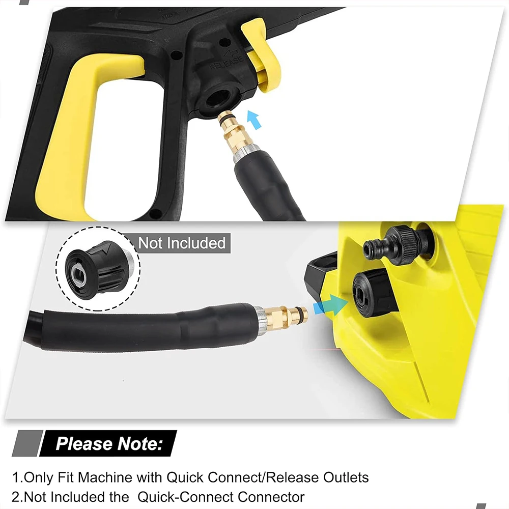 Сменный шланг высокого давления удлинитель для воды 6-20 м с быстроразъемным