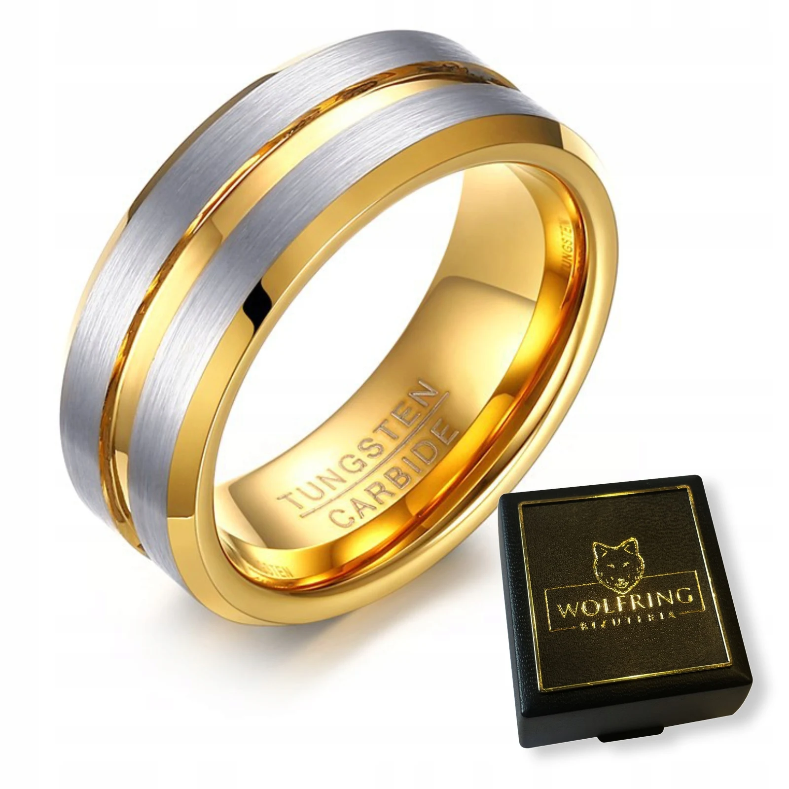 Коричневое кольцо вольфрама EU25 US11