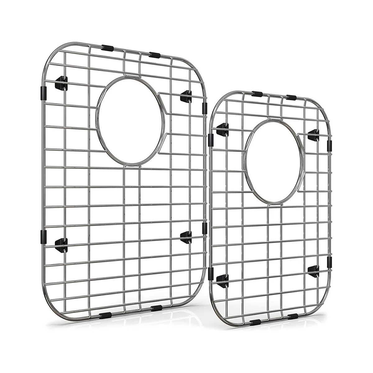 

2Pcs Sink Protectors for Kitchen Stainless Steel Sink Grid for Bottom of Sink Bottom Grid Drainage Rack for Dishware