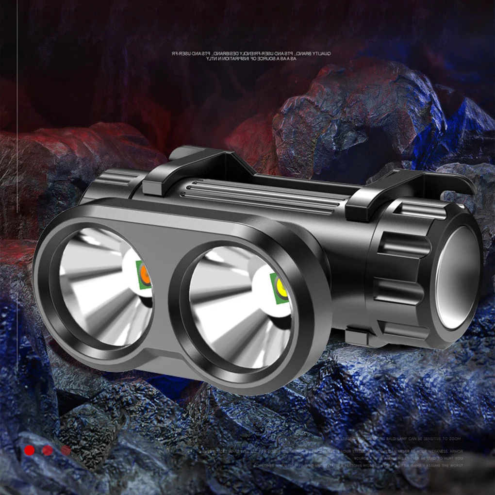 

Налобный фонарь, яркий водонепроницаемый Головной фонарь для кемпинга, походов, рыбалки, 2 режима работы, Уличное оборудование