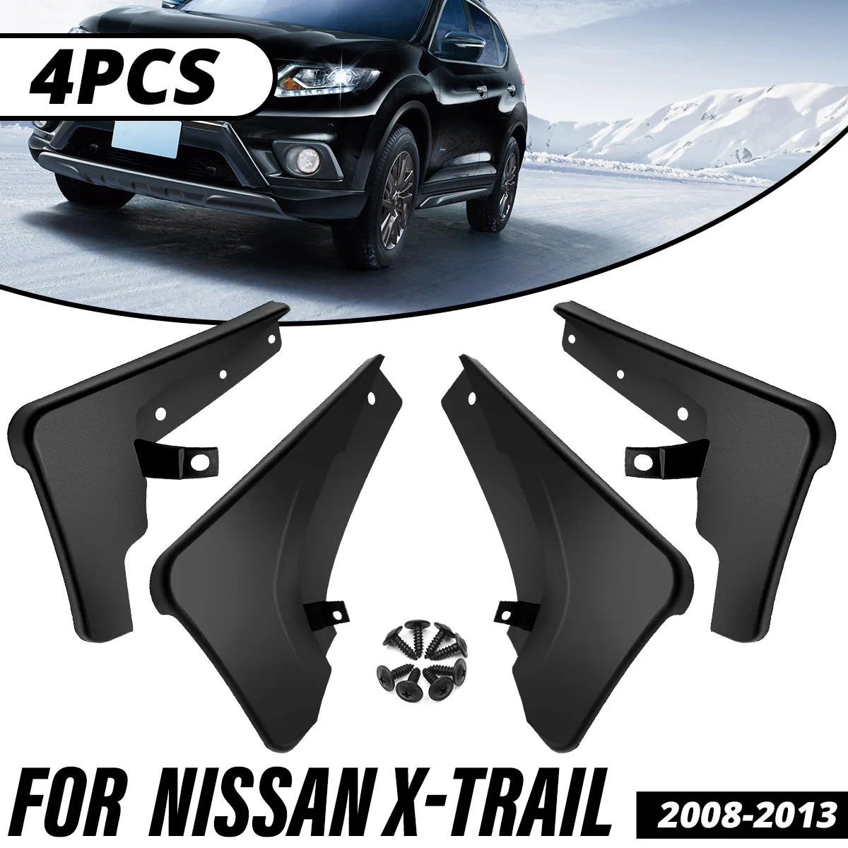 

Set Mudguard Car Mud Flaps Splash Guards Mud Flap Mudguards Fender for Nissan X-Trail Xtrail T31 2008 2009 2010 2011 2012 2013