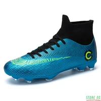 men soccer shoes unisex football shoes cleats ankle football boots students training sneakers kids outdoor sports shoes