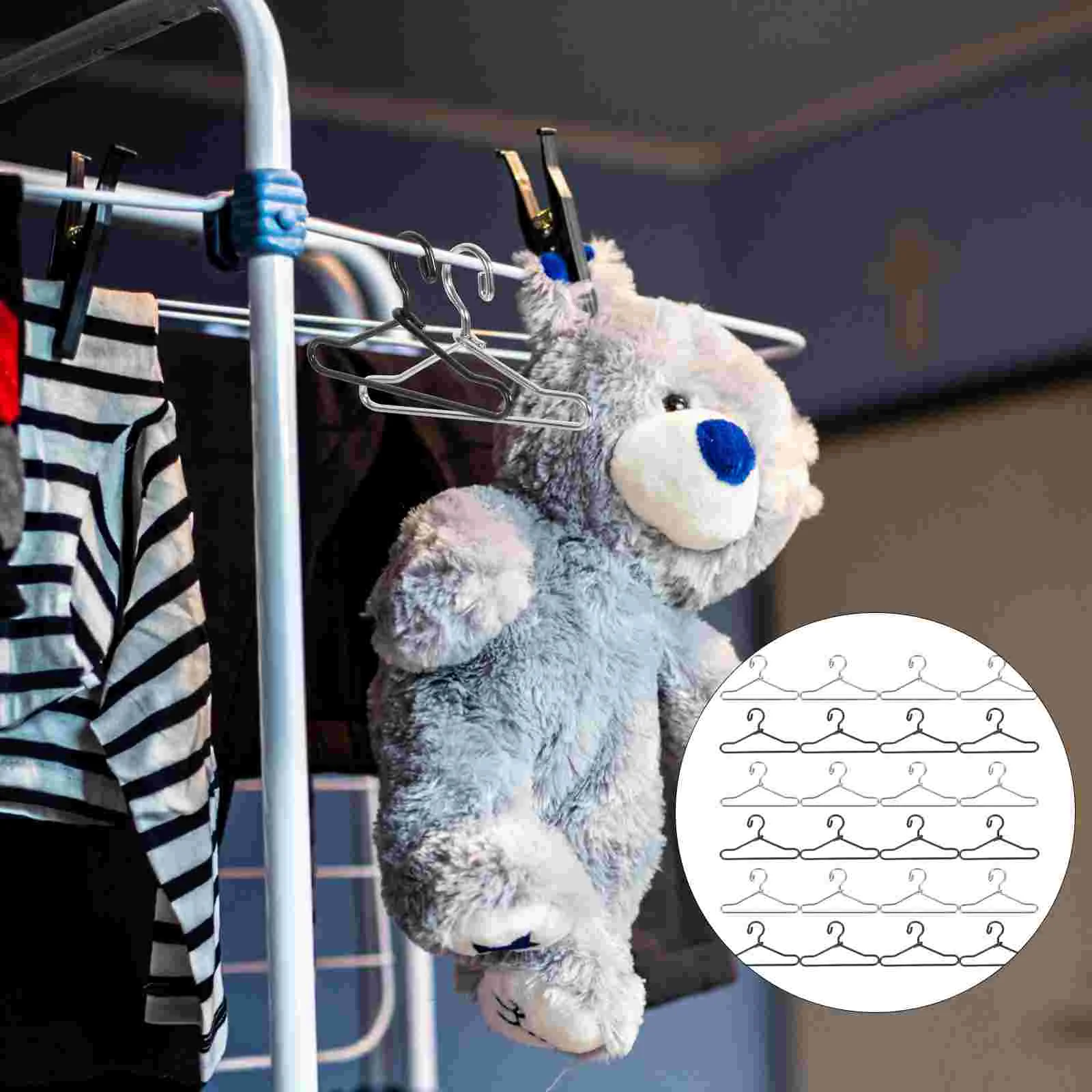 

40 шт., Металлические Мини-Вешалки для одежды