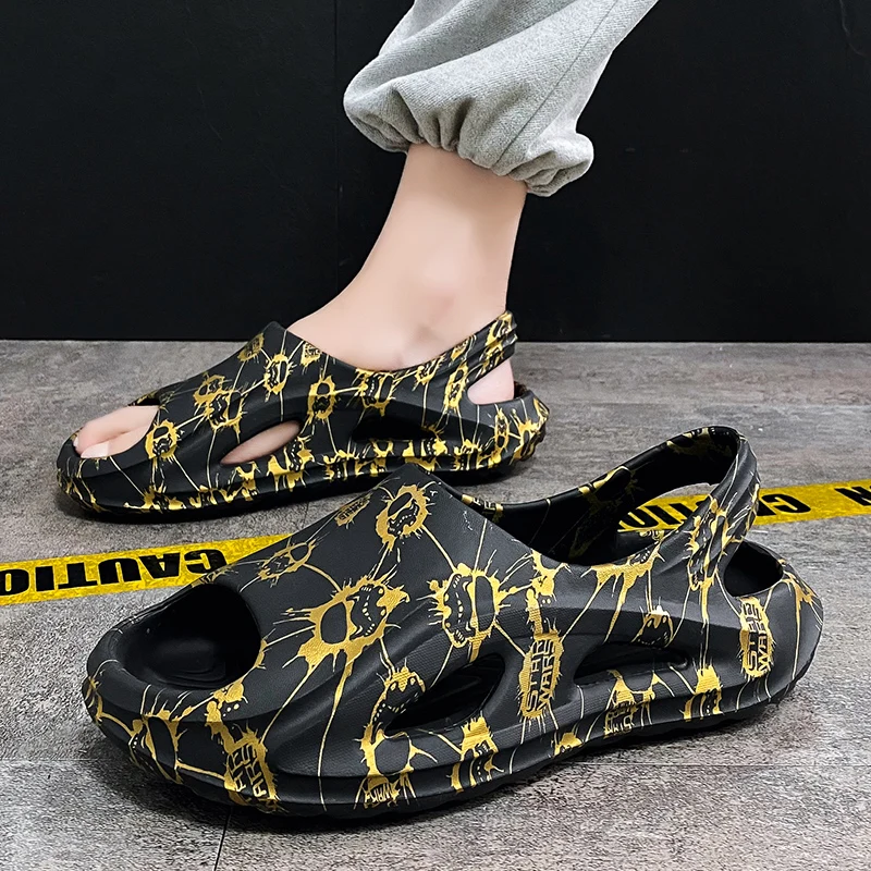 

Шлепанцы мужские из ЭВА, сандалии на платформе, дышащие, для улицы, клоги, повседневная обувь для отдыха и сада, для пар, летние тапки, 36-45