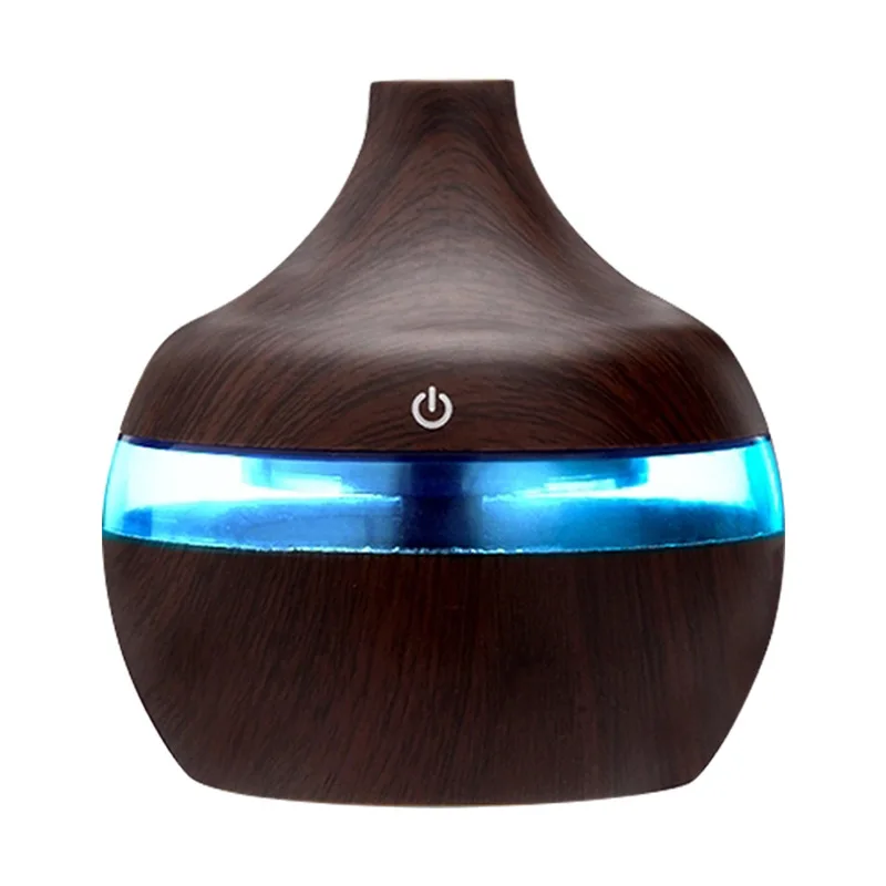 

Air Humidifier Electric Aromatherapy Diffuser Mist Maker Wood Grain Difusor Humidificador With LED Light for Home Office 300ML