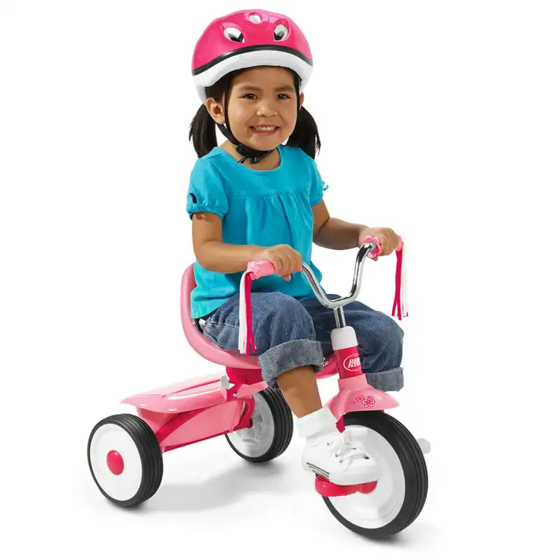 

Ready to Ride Folding Trike, Fully Assembled, Pink, Beginner Tricycle for Kids For Age 4-10 Boys and Girls Before School Gift
