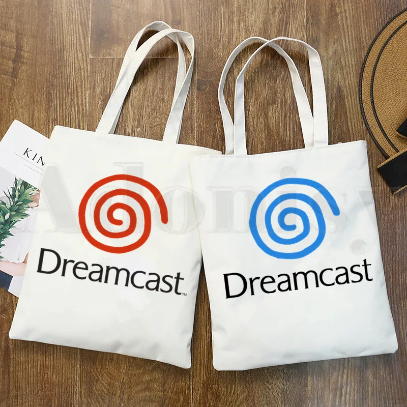 

Dreamcast Tribute Swirl Shopping Bag Shopper Eco Canvas Cotton Shopper Bolsas De Tela Bag Shoping Reusable Sacolas