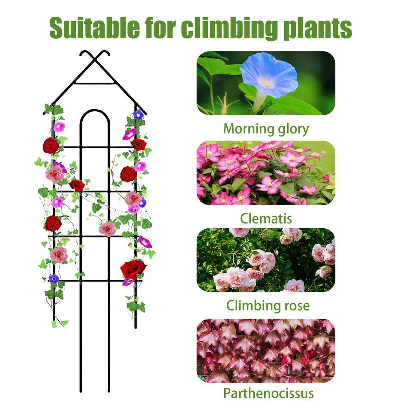Metal Plant Obelisk Trellis Flower Vine Support Stand Sturdy Wire Lattices Grid Stand For Climbing Plant Easy To Use Outdoor New