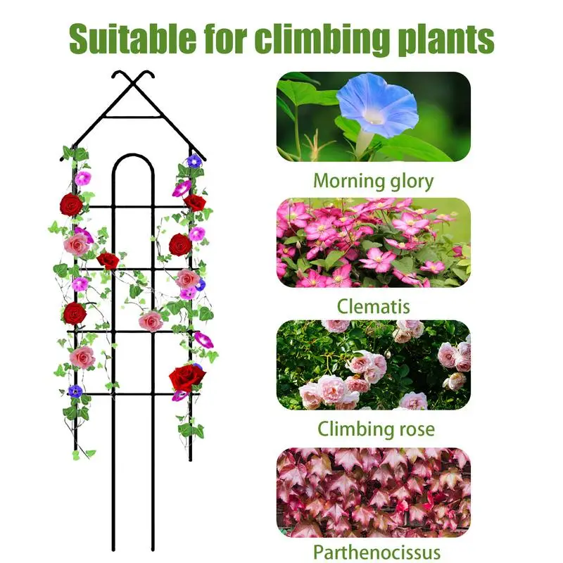 

Metal Plant Obelisk Trellis Flower Vine Support Stand Sturdy Wire Lattices Grid Stand For Climbing Plant Easy To Use Outdoor New