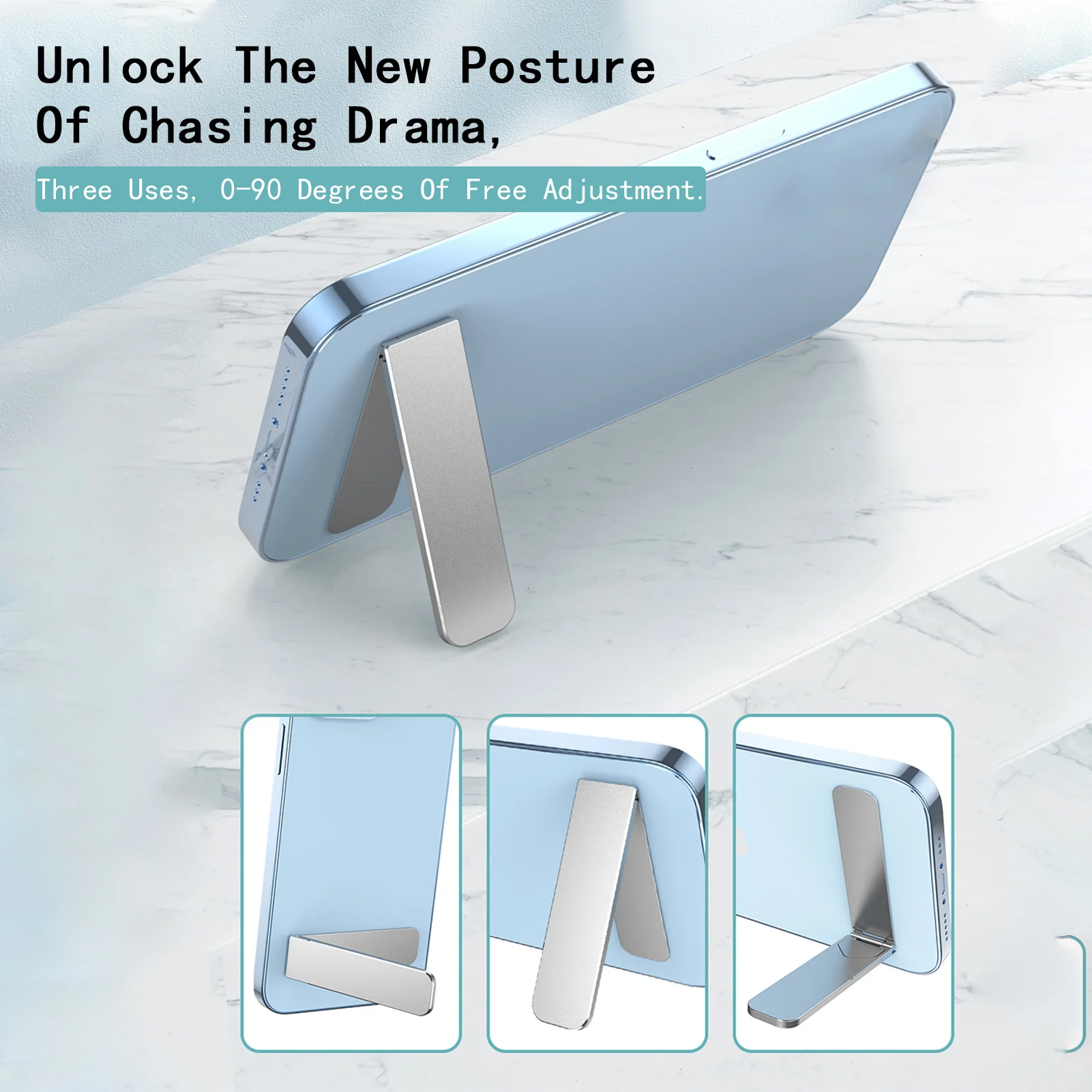 

Universal Mini Size Aluminum Portable Folding Desk Mount Holder Bracket Mobile Phone Cradle Foldable Stand for Cellphone